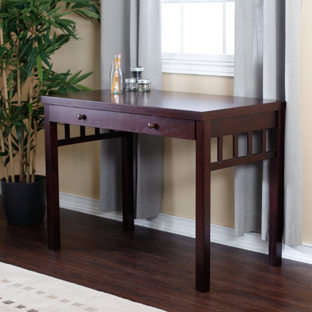 Small Mission Writing Desk Dark Cherry Kitchen & Dining