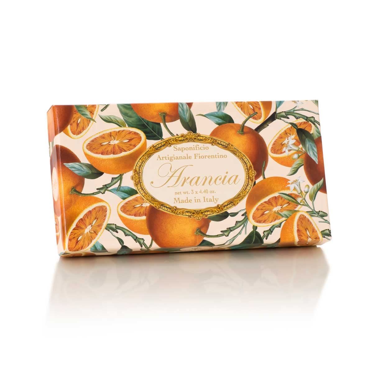 Box of Italian Orange Soap, 3 x 125g by Saponificio Artigianale Fiorentino