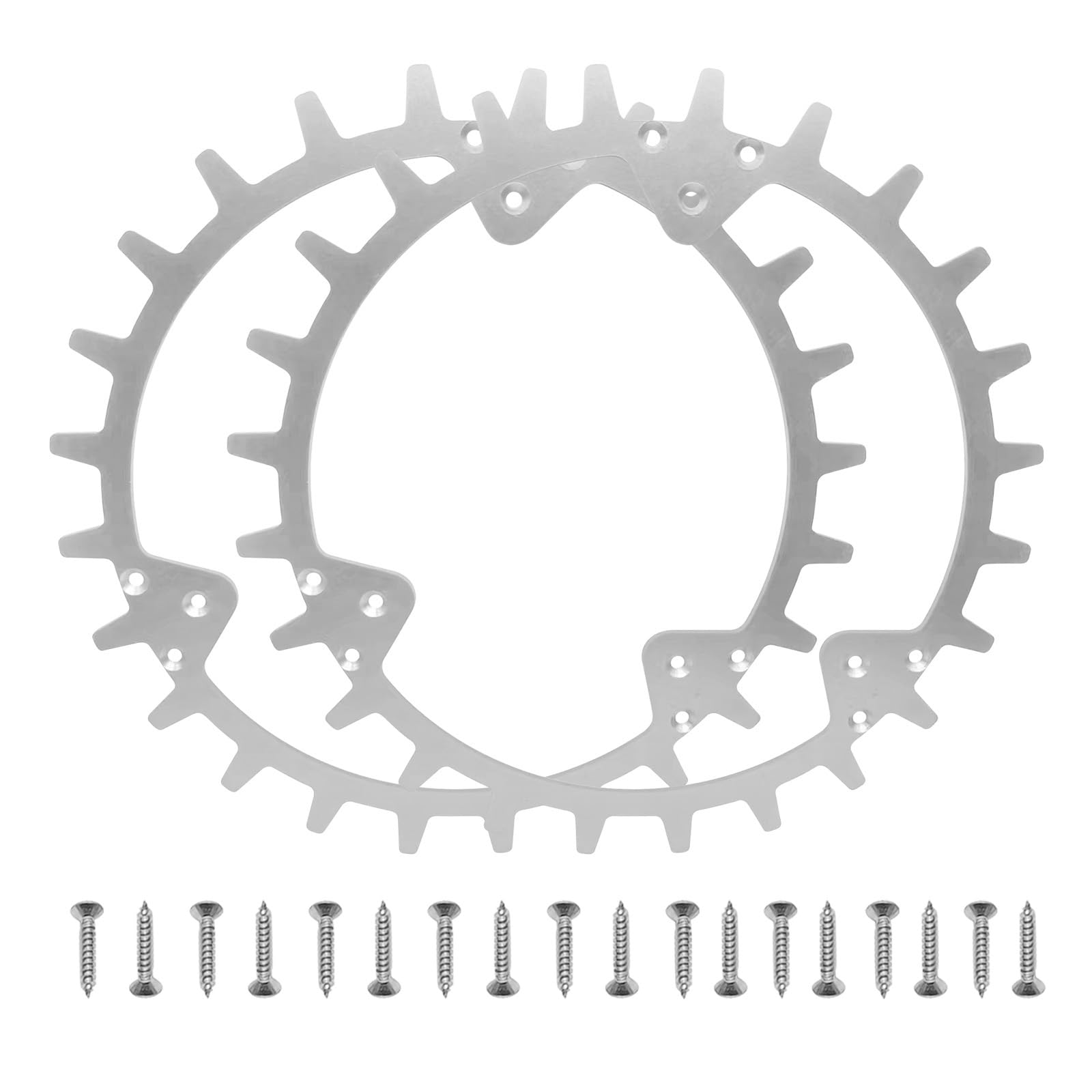 252mm Stainless Steel Spikes Compatible for Automower 330, Robot Mower Spikes with 18 Stainless Steel Screws for Automower 420, Traction Enhancement for Robotic Lawnmower