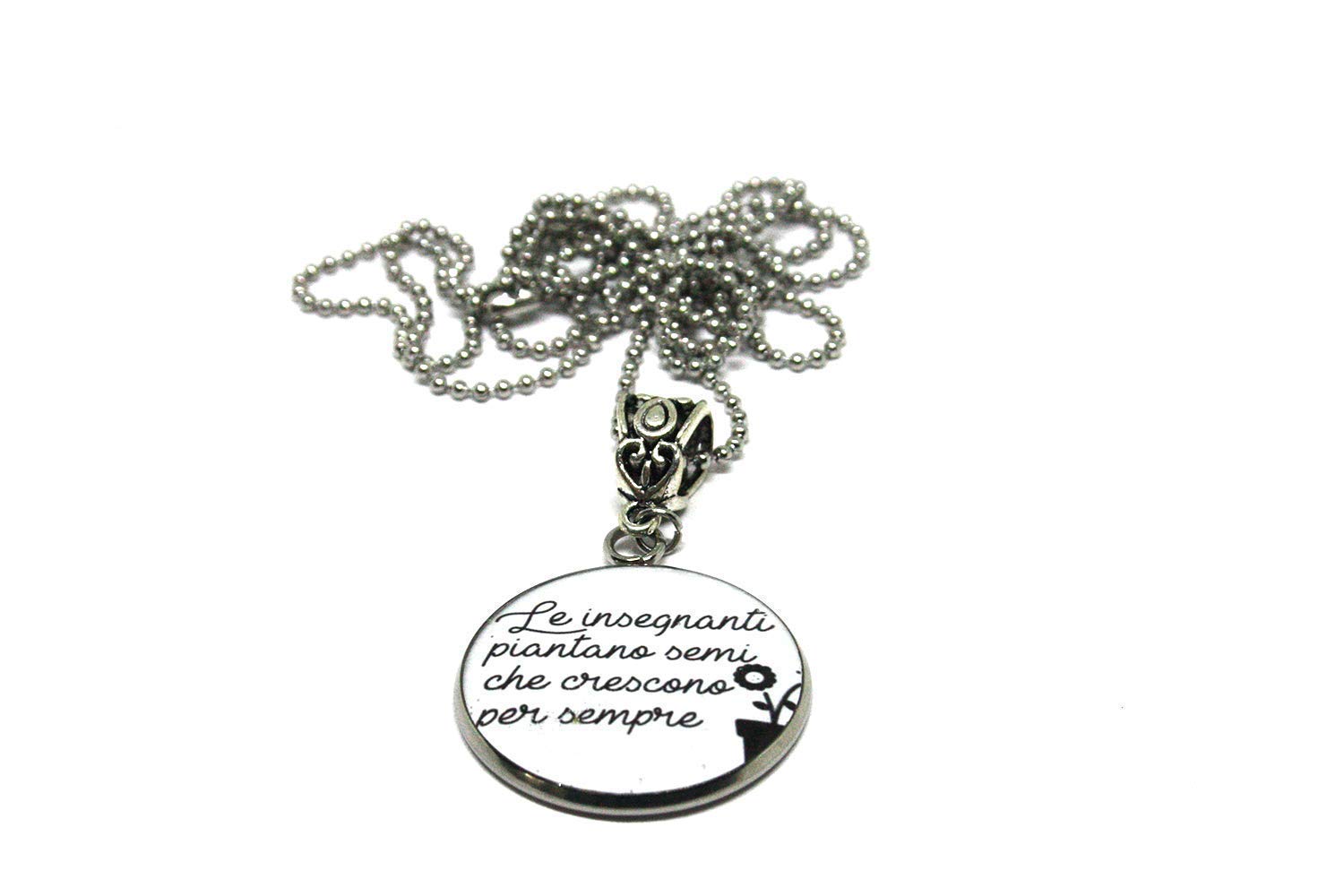 Collana Con Ciondolo Con Frase Le Insegnanti Piantano Semi Che Crescono Per Sempre Regalo Per Le Maestre Regalo Fine Scuola Regalo Insegnante Idea Regalo Per Maestra Amazon It Handmade