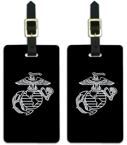 Amazon.com: Marines USMC Emblem Black Yellow Red Luggage ID Tags