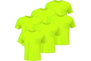 New Olym High Visibility Short Sleeve T Shirts Safety Fit Work Shirts Sun Protection Construction Shirts for Men