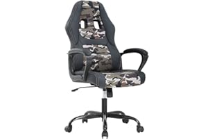 BESTOFFICE Office Chair PC Gaming Chair Cheap Desk Chair Ergonomic PU Leather Executive Computer Chair Lumbar Support for Women, Men (Camo)