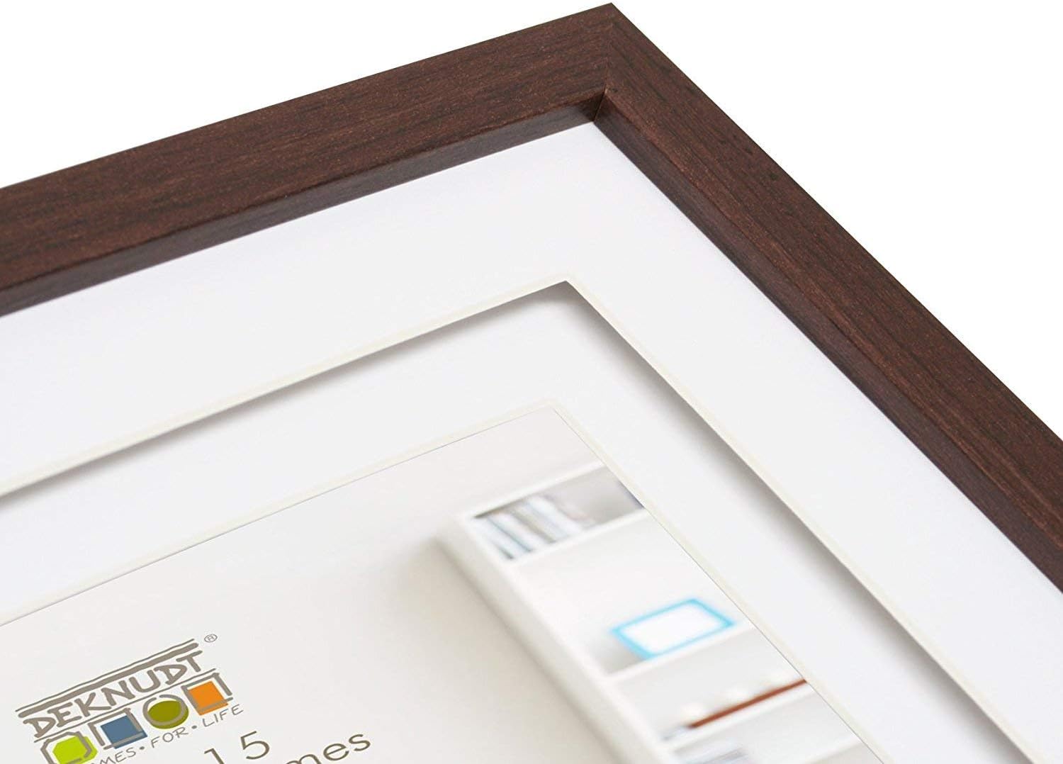 Deknudt Frames S65KQ2-10.0X15.0 Brown Wooden Photo Frame with Double Passe-Partout for 2 Photos 34 x 24,5 x 2,3 cm - Image 3