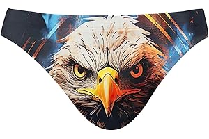 UMIRIKO Men's Purple Galaxy Wolf Swim Briefs Bikini Swimsuit S 202a0002