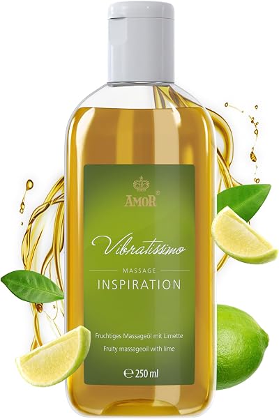 Vibratissimo Inspiration Massage Oil Lime Scent 250 ml Dosing Cap EU Tested