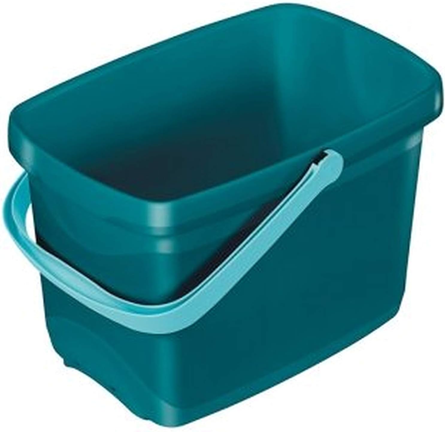 Leifheit Eimer Combi M mit 12 L Fassungsvermögen für große Bodenflächen, standfester Putzeimer in eckiger Form, vielfältig kombinierbarer Wascheimer