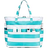 Bluboon Beach Bags for Women, Large Waterproof Tote Bag With Wet Compartment for Pool Weekender Travel Gym