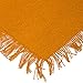 DII Everyday Collection, Fringed Solid Tabletop, Placemat Set, Pumpkin Spice, 6 Piece