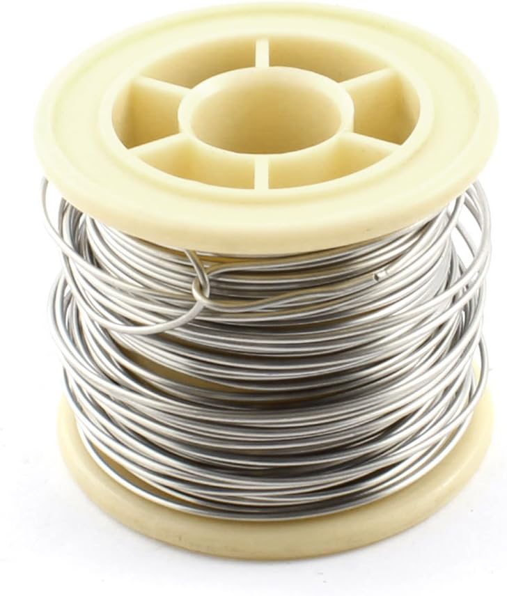 sourcing map 7.5M 1mm AWG18 Resistance Resistor Wire for Heater, Silver Tone, 0.04" x 25ft(D*L)