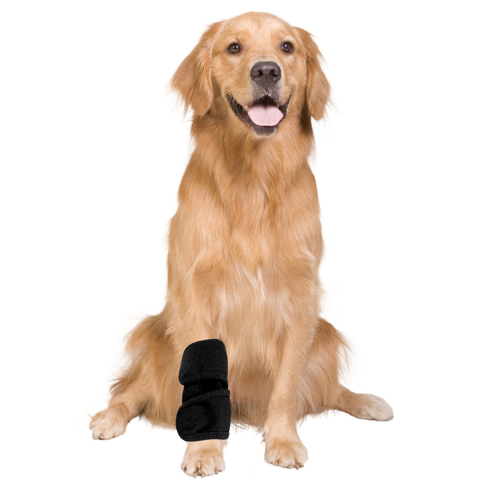 2pcs Dog Front Leg Wrist Guard,Dog Cat Leg Brace Elbow Protector Warm Knee Pads Surgery Wound Leggings Guard for Dogs Prevent Injury (S-Black)