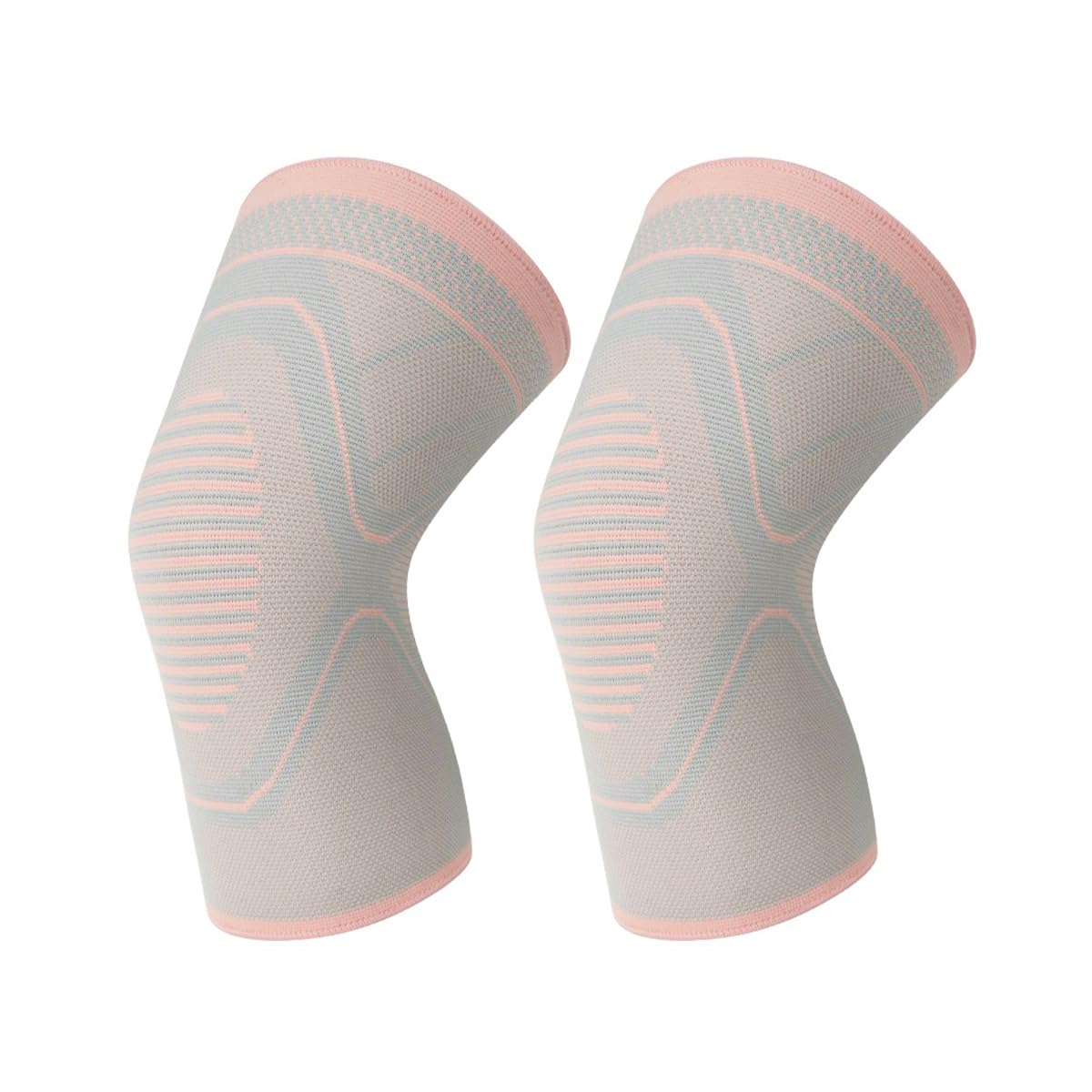 ZONADAH Knee Pads Pair Pink, Knee Brace Support Compression Sleeves for Joint Protection, Sports Volleyball Basketball Cycling Running Size M