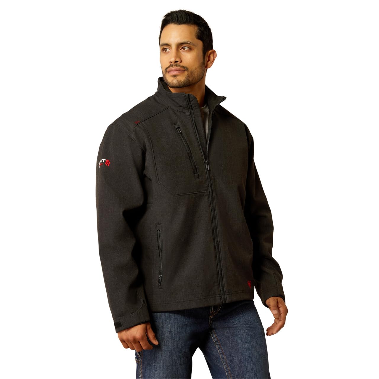 ARIAT Men's Fire Resistant Team Logo Softshell Jacket, Black/Mexico, Medium Image