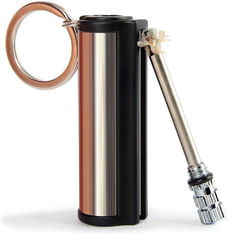 Meanhoo Field Survival Metal Lighter Gas Oil Fire Starter Keychain Metal Match Million Times Lighter