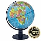 Waypoint Geographic Scout World Globe- Great Quality Globe For Kids & Teachers- More than 4, 000 name Places- Great Color & Unique Construction- Up-To-Date World Globe- Geography Globe with Stand- 12”