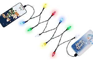 KBG Christmas Lights Type C Charger Cable, USB C and Bulb Charging, Multicolor LED Light Compatible for Phone 15 Pro Max/i 15Plus/S23/S22/S21/Note 20/Z Fold 5