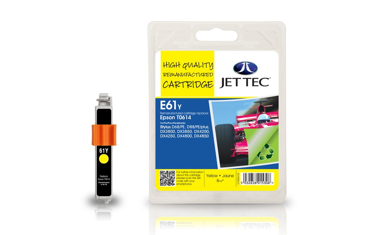 Jet Tec Compatible Ink Cartridge for Epson T0614 - Yellow