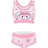 Littleforbig Women Silky Camisole and Panties Sports Loungewear Bralette Set - Bunnies & Bows Usagi Bralette Set