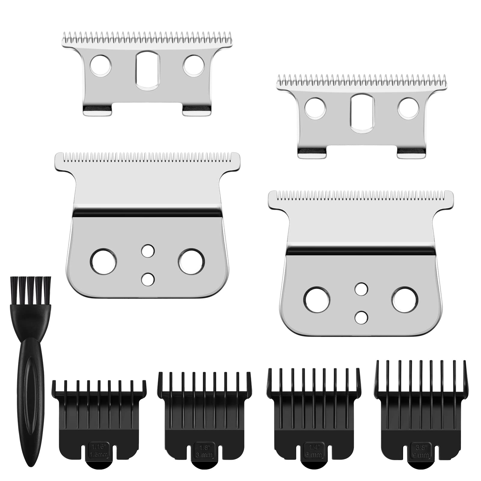 Photo 1 of 2 Pack T Outliners Blades Compatible with Andis T Outliner & GTX Trimmer, Replacement Blade Compatible with Andis #04710 and Andis #04521 (Sliver Steel T Blade + Sliver Steel Blade)