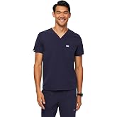 FIGS Chisec Scrub Top for Men | 3 Pockets, Tailored Fit, Squared V-Neck, 4-Way Stretch, Moisture-Wicking