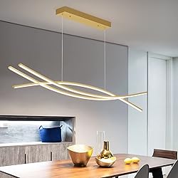Matven Modern Chandelier, Linear Pendant Light LED