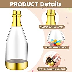 Gerrii 50 Pcs Metallic Champagne Bottle Container