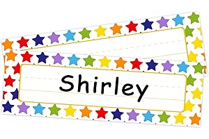 WhatSign 36Pcs Name Plates for Student - Desks Name Tags Name Plates for Classroom Students Desks Name Tags Stickers for Kindergarten Elementary Back to School Classroom Decorations Teachers Supplies