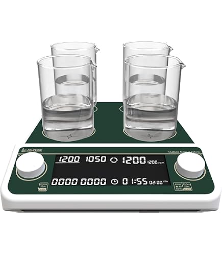JOANLAB MM6PRO 6-Position Magnetic Stirrer, 50-1500RPM Digital