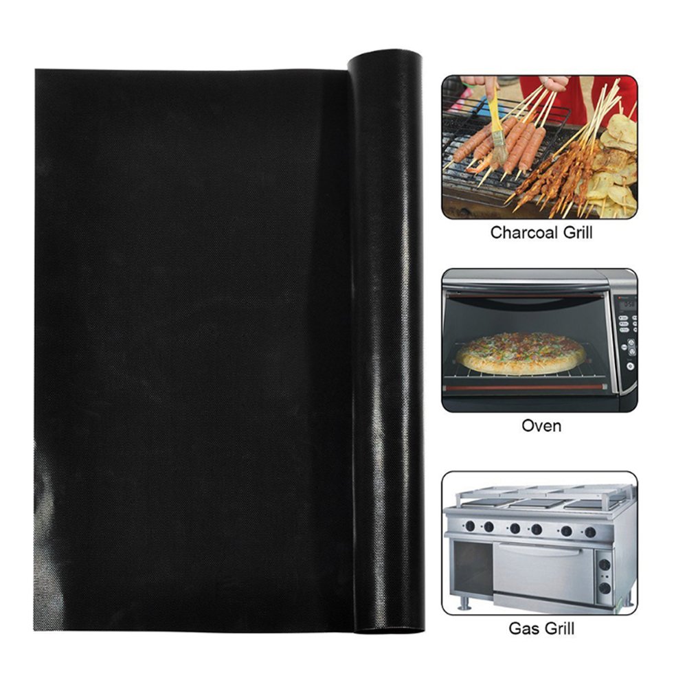 Tappetini da BBQ Griglia Set di 5(3+2) barbecue grill stuoia antiaderente ,Tappetino da forno riutilizzabile ,Adatto per Griglia a Carbone,Forno Elettrico, Forno, Forno a Microonde, Ottimo Tappeto Strumento Cucina per Barbecue Picnic Campeg