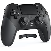 CHEREEKI Wireless Controller for PS4 with 2 Macro Buttons, Motion Sensors, Dual Vibration, Built-in Speaker and Turbo Functio
