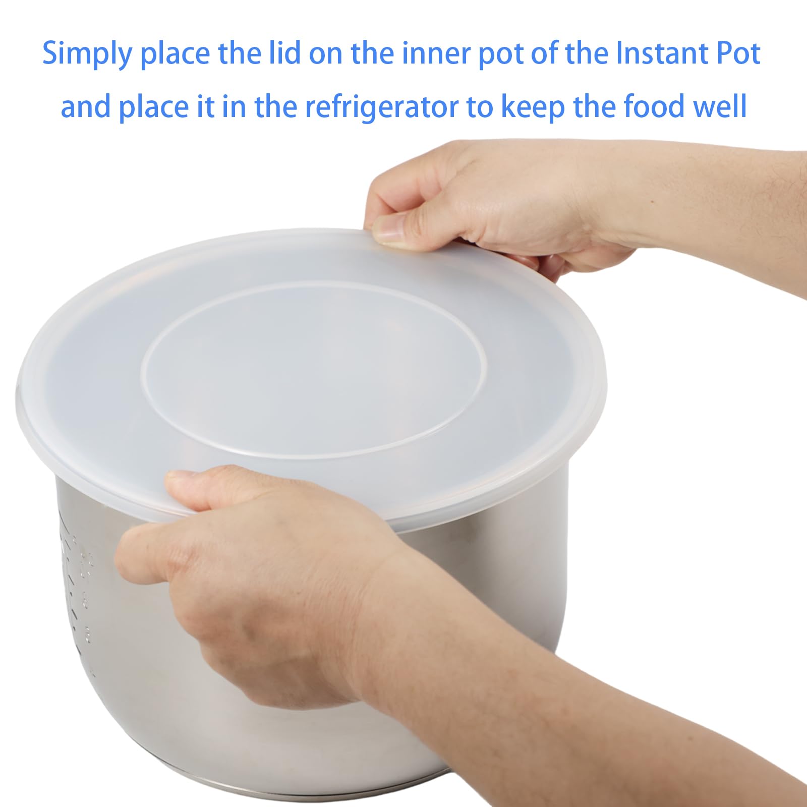 Silicone Lid for Instant Pot 6 QT & 5 QT, 9.8IN Premium Pot Cover for Instapot 5 & 6 Quart Inner Pot, Reusable Silicone Lids for Bowl and Food Cover, Lid Accessories for Instant Pot