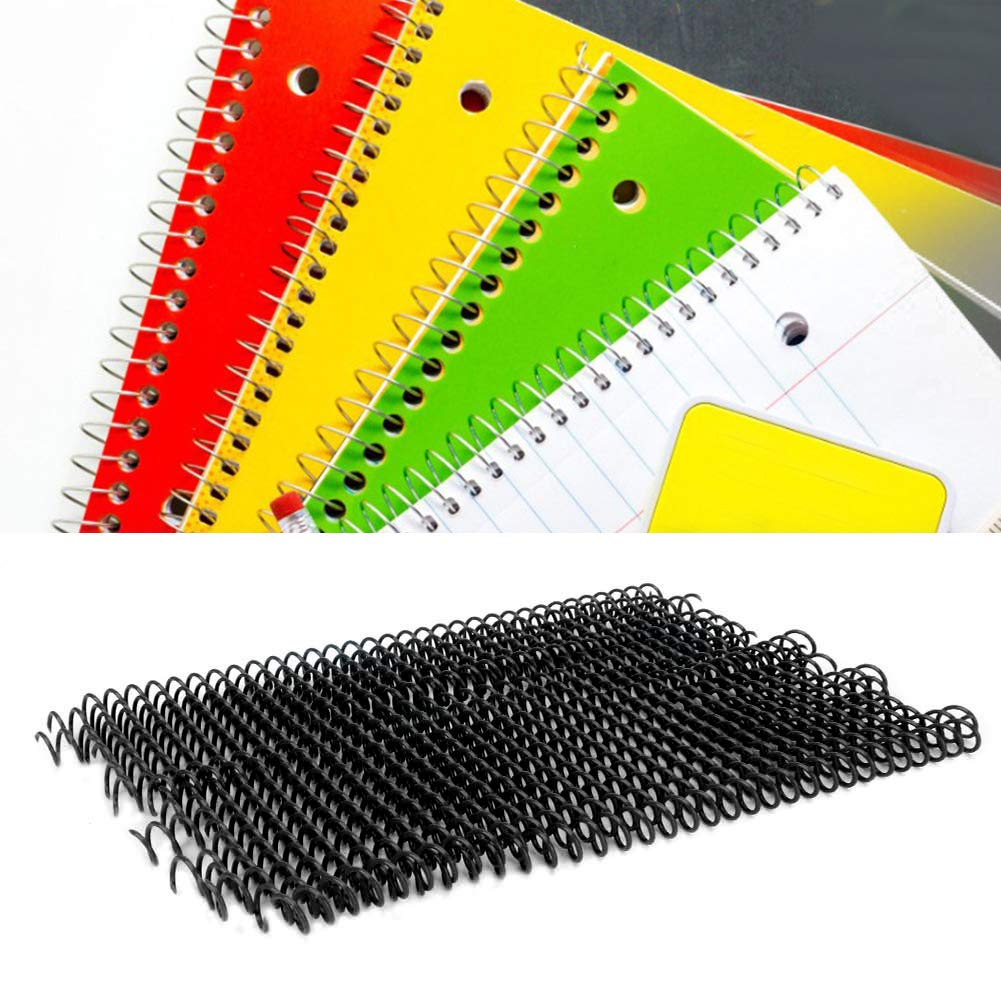 13mm Spring Spiral Ring Plastic Binding Ring Plastic Material Convenient Good Quality 20pcs Loose-Leaf Ring for A4 Paper(11mm*30 Holes Black 20 Strips)