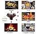 Fire Resistant Gloves Fire Pit 932°F Heat Resistant - BBQ Gloves for Barbecue Kitchen Outodor Cooking Baking Fireplace Accessories with 2 Free Mini Oven Mitts (One Size, Black/Red)
