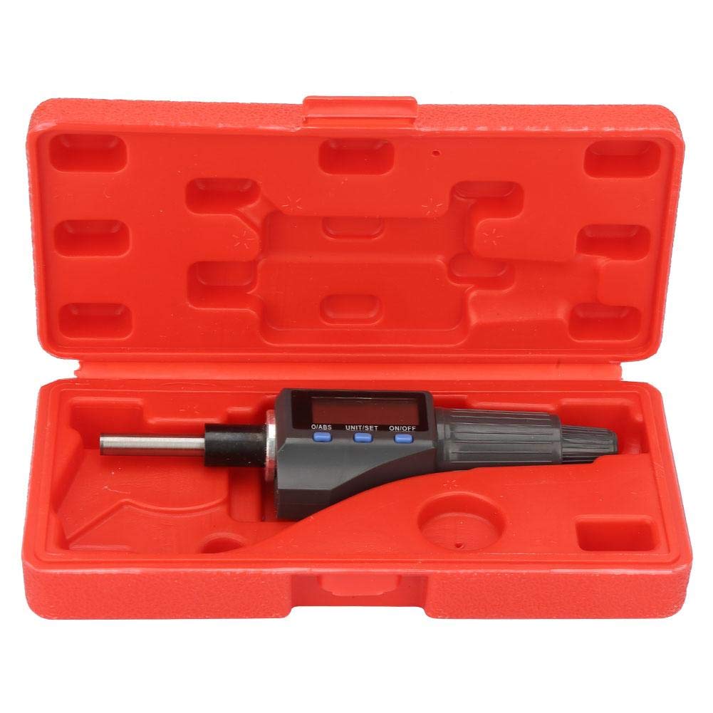 Taidda Digital Micrometer Head, Professional 0.001mm Digital Micrometer Head 0-25mm Electronic Micrometer Head Support Unit Convert
