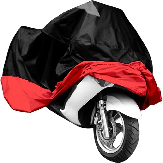 Housse Bâche Moto XL 245cm - Couvre-Moto Imperméable Noir & Orange Pour Moto, Scooter, Vélo & VTT