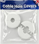 1STec 2 Pack 10mm Split Wall Grommet Cover with Adhesive Backing view 2