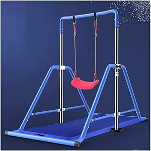 Gymnastics Bar, Junior Training Bar Expandable Gymnastics Bars Adjustable Height Gymnastic Horizontal for Kids Home Training Gymnastics Children's Gym Horizontal Training GUORRUI