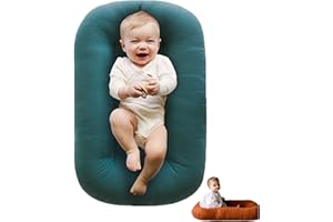 HLABW Premium Baby Lounger Pillow, 0-24 Months - Super Soft & Breathable Newborn Lounger Cover (Green)