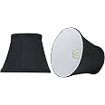 Aspen Creative Mini-Kronleuchter Lampenschirme (6er Pack) - Schwarze Glockenform Zum Anklippen, 7,6x12,7x10,2 Cm