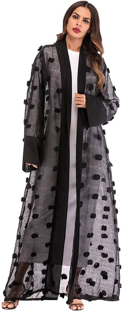 Kaftans Women Summer Maxi Dress Women Lace Dress Ethnic Robes Abaya Islamic Muslim Clothing Middle East Kaftan