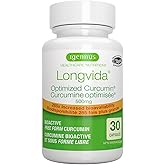 Longvida Lipidated Curcumin 500mg, High Dose & 285x Increased Bioavailability, Rapid Absorption with Sustained Action, Vegan,