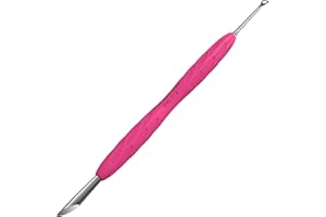 STALEKS UNIQ PQ-11/2 Double Manicure Instrument with Silicone Grip (Ring + Hoof Sticks)