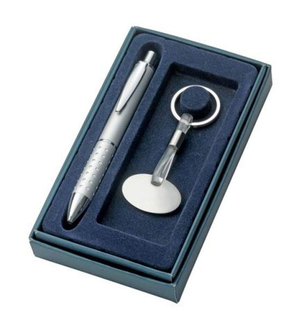 Ten Pen and key ring in chromed steel cod.EL7591 cm 16,5x10x2,8h by Varotto & Co.