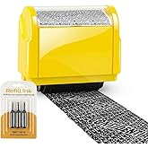 Identity Theft Protection Roller Stamp, Privacy Roller Stamp | Confidential Roller Stamp, Address Blocker Roller Stamps for Your Privacy and Security (3 Refill Ink Included)