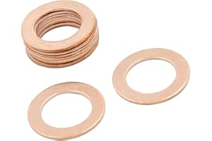 REPAIROCK 15mm Inner Diameter Copper Washers Flat Car Sealing Plate Gaskets Rings 10pcs Auto Replacement Parts