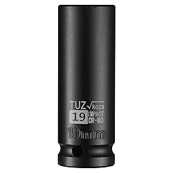 TUZkozs 1/2-Inch Drive 19mm Deep Impact Socket with