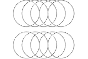 KALIONE 10 Pcs 2 Inch Metal Rings for Craft Silver Hoops Floral Macrame Hoops Rings for DIY Crafts Macrame Dream Catchers Supplies(Silver,2 Inch)