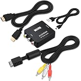 COMeap PS2 AV Cable, AV to RCA Cord Compatible with PlayStation 1/ PS2/ PS2 Slim/PSX/ PS3 Slim Console to TV/Monitor 6FT