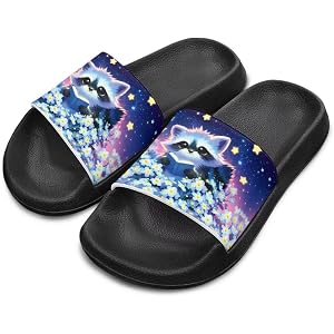 Yzaoxia Girls Slide Sandals, EVA Lightweight Slip On, Non Slip Quick Dry Slippers for Kids Shower Beach