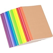 thumbnail image 2 of Toplive 10-Pack A5 Kraft Notebooks - Lined, College Ruled, Rainbow Spine, 80gsm Paper 2 of 11